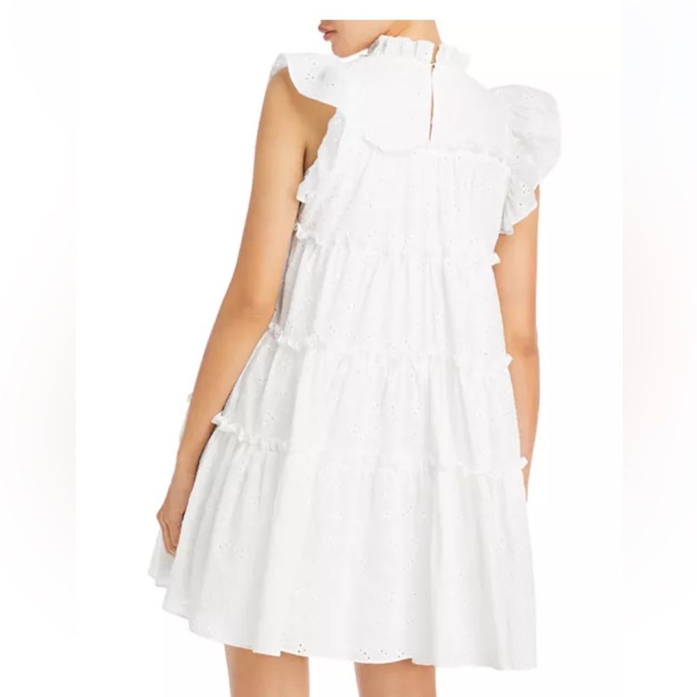En Saison Kiko Cotton Eyelet Tiered Mini Dress - Picture 7 of 9